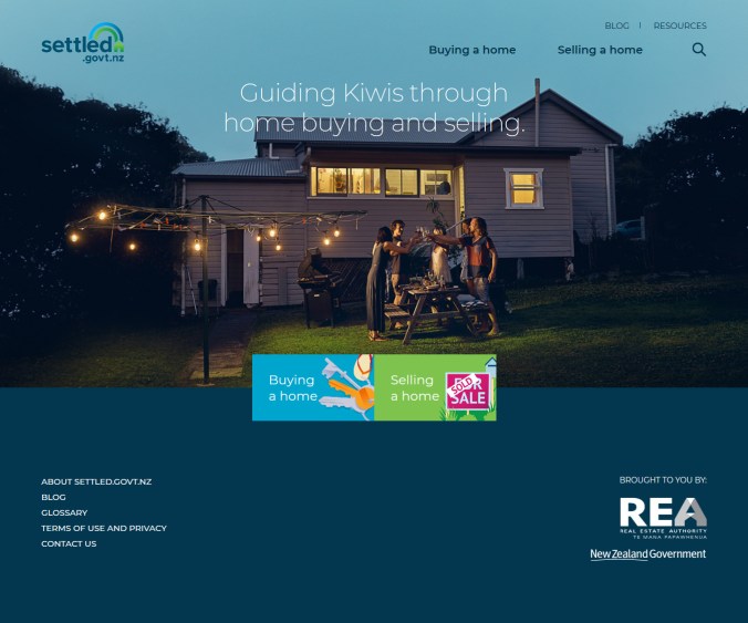 settled.govt.nz homepage